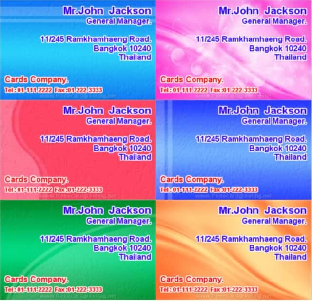 Business card design