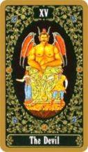 tarot card deck russian THE DEVIL