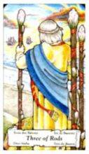 tarot card deck hanson roberts THE THREE OF WANDS