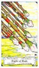 tarot card deck hanson roberts THE EIGHTS OF WANDS