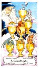 tarot card deck hanson roberts THE SEVENS OF CUPS