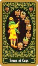 tarot card deck russian THE SEVENS OF CUPS