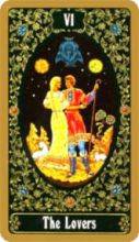 tarot card deck russian THE LOVERS