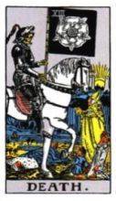 tarot card deck rider waite DEATH