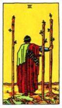 tarot card deck rider waite THE THREE OF WANDS