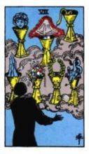 tarot card deck rider waite THE SEVENS OF CUPS