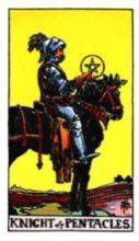 tarot card deck rider waite THE KNIGHTS OF PENTACLES